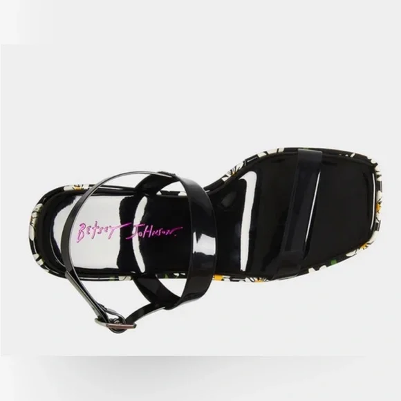 EUC [Betsey Johnson] Landry Daisy Floral Platform Wedge Sandals Women’s Sz 6.5 - Picture 5 of 14